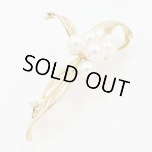 画像: ミキモト K18 パール5Pイリブローチ 6.50g