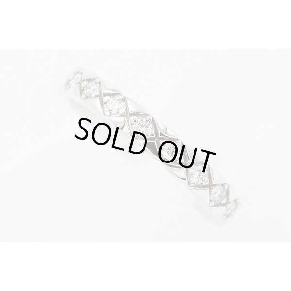 シャネル　750WG ココ クラッシュリング J11871 3.40g 　サイド