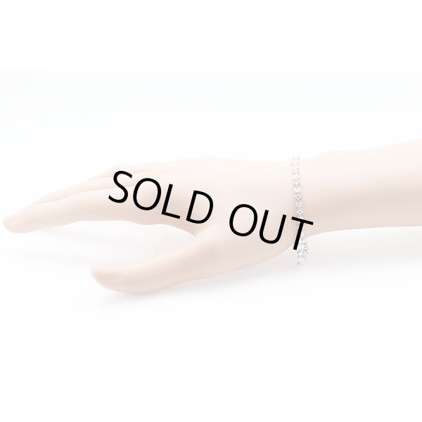 LINE　K18WG ダイアイリブレスレット 1.50ct 8.00g　装着イメージ