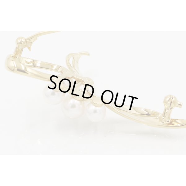 ミキモト K18 パール5Pイリブローチ 6.50g　裏面拡大