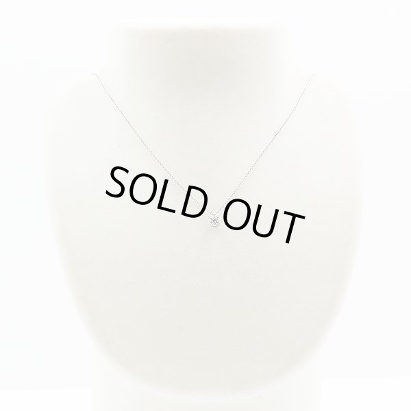 ティファニー　PT950 ソリティア　ダイアイリペンダントネックレス 0.33ct 2.60g　装着イメージ