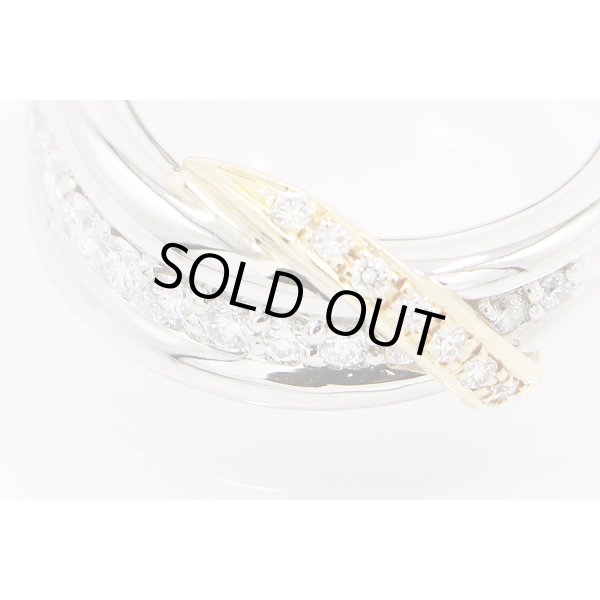 星の砂　PT900/K18 ダイアイリリング 0.43ct 12.70g　拡大