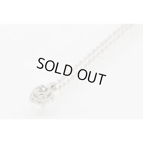 ティファニー　PT950 ソリティア　ダイアイリペンダントネックレス 0.33ct 2.60g　裏面