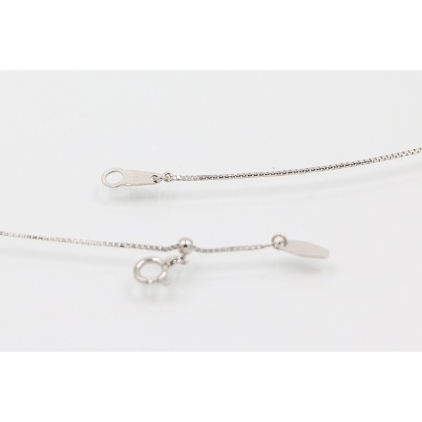 ヴァンドーム　PT850/950 ダイアイリペンダントネックレス 0.27ct 2.80g　留め具外したイメージ