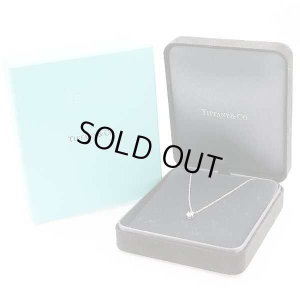ティファニー　PT950 ソリティア　ダイアイリペンダントネックレス 0.33ct 2.60g　箱