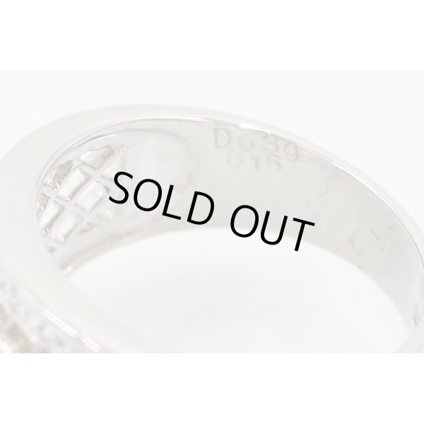 イヴ・サンローラン　PT900 ダイアイリリング 0.39ct 0.15ct 8.00g　刻印(2)