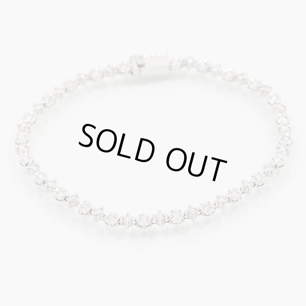 LINE　K18WG ダイアイリブレスレット 1.50ct 8.00g