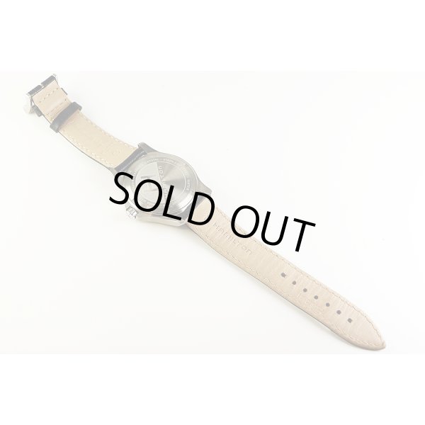 ハミルトン　カーキ　デイデイト　Ｈ６４４５１０　ガンメタル文字盤　革ベルト状態　裏面