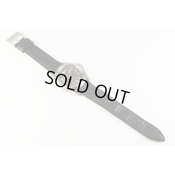 ハミルトン　カーキ　デイデイト　Ｈ６４４５１０　ガンメタル文字盤　革ベルト状態　表面