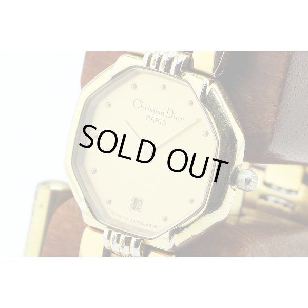 ディオール　スゥィング　オクタゴン　Ｄ４８－１５３　金色文字盤　サイド拡大