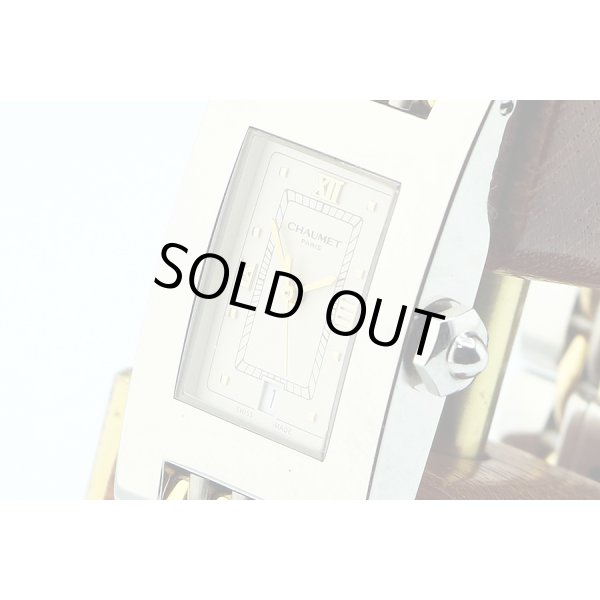 ショーメ　スティールドショーメ　２２０３　Ｗ０１７３０　ベージュ文字盤　サイド拡大