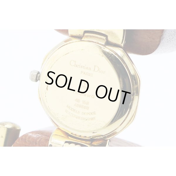 ディオール　スゥィング　オクタゴン　Ｄ４８－１５３　金色文字盤　裏面拡大