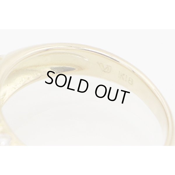 K18 ダイアイリリング 1.35ct 4.30g　刻印