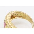K18 ルビーダイアイリリング 0.59ct 0.20ct 9.30g　刻印