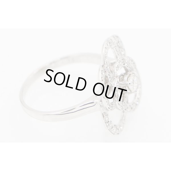 K18WG ダイアイリリング 0.75ct 4.90g