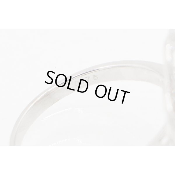 K18WG ダイアイリリング 0.75ct 4.90g　刻印