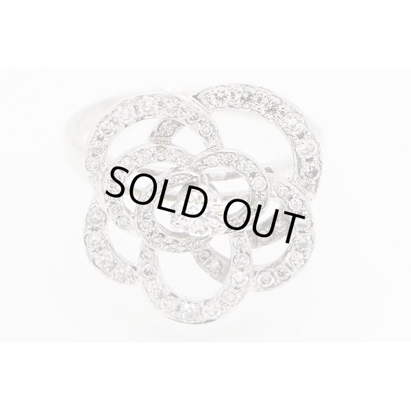 K18WG ダイアイリリング 0.75ct 4.90g　拡大