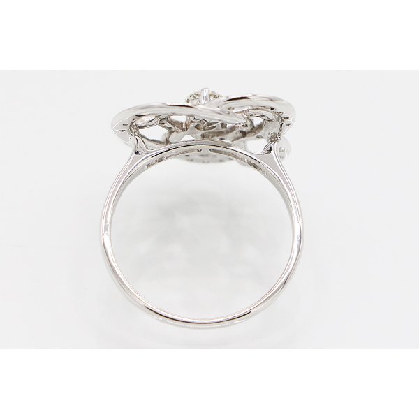 K18WG ダイアイリリング 0.75ct 4.90g　内側