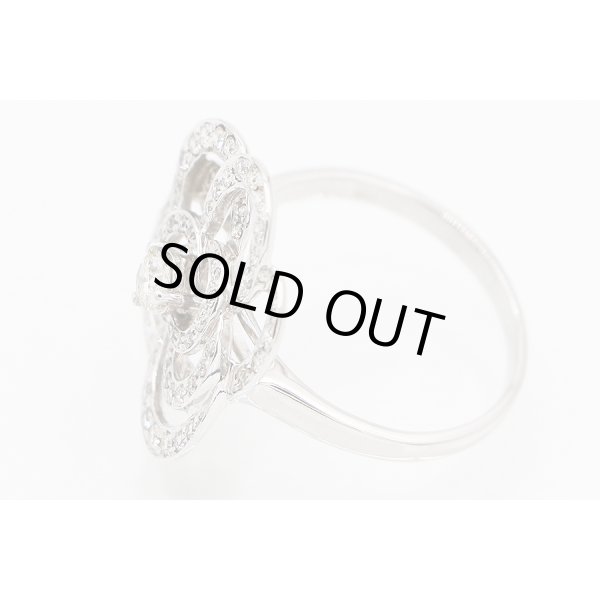 K18WG ダイアイリリング 0.75ct 4.90g