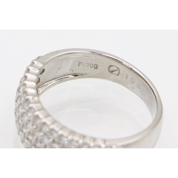 PT900 ダイアイリリング 1.05ct 6.60g　刻印