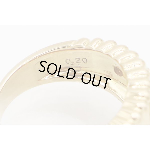 K18 ルビーダイアイリリング 0.59ct 0.20ct 9.30g　刻印(2)