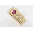 K18 ルビーダイアイリリング 0.59ct 0.20ct 9.30g　サイド