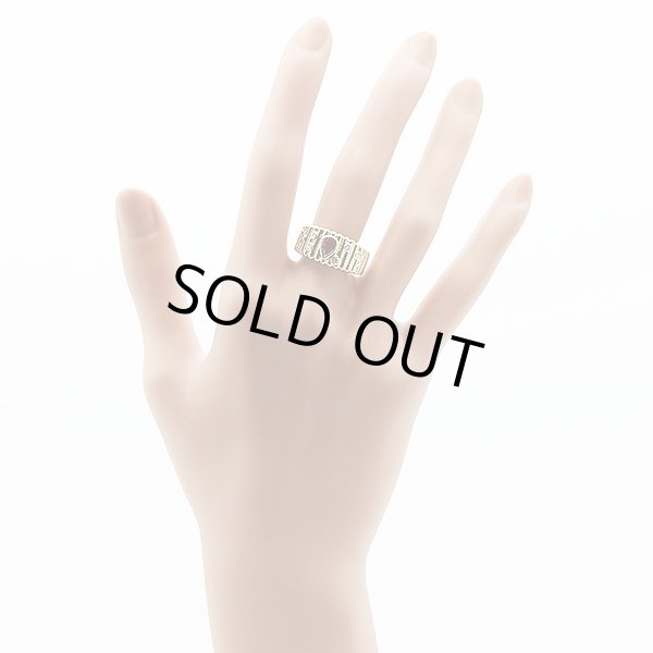 K18 ルビーダイアイリリング 0.59ct 0.20ct 9.30g　装着イメージ