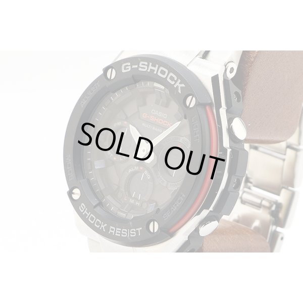 カシオ　Ｇショック　ＧＳＴ－Ｗ１０００Ｄ　５４４４　デジアナ　黒文字盤　サイド拡大