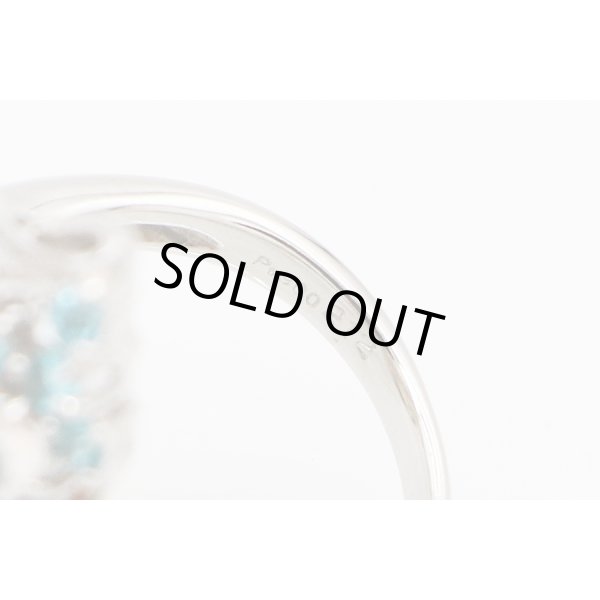 PT900 マルチオパールトルマリンダイアイリリング 2.12ct 0.31ct 0.06ct 11.00g　刻印