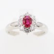 PT900 ルビーダイアイリリング 0.55ct 0.50ct 5.60g