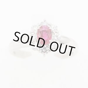 画像: PT900 ルビーダイアイリリング 0.55ct 0.50ct 5.60g