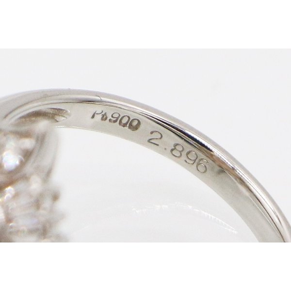 PT900 インペリアルトパーズダイアイリリング 2.896ct 0.584ct 6.50g　刻印