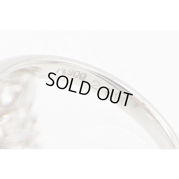 PT900 インペリアルトパーズダイアイリリング 2.896ct 0.584ct 6.50g　刻印