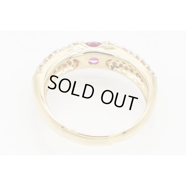 K18 ルビーダイアイリリング 0.46ct 0.45ct 4.20g　内側