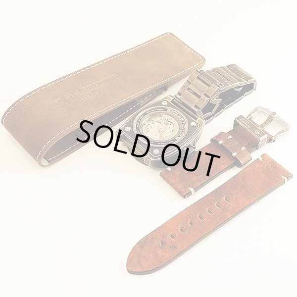 タックス　ヴィンテージレンズ２　ＴＳ１８０３Ｋ　黒文字盤　１０周年限定　替えベルト