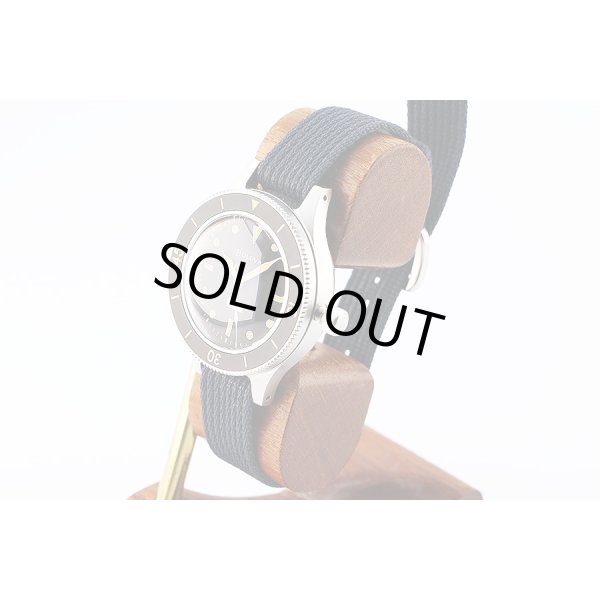 ブローバ　ミルシップ　Ｗ２１８１　サブマーシブル　黒文字盤　サイド