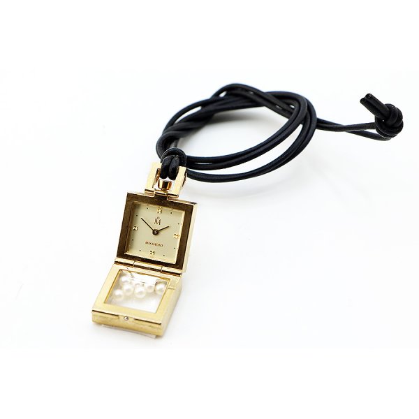 ミキモト　ベビーパール　ペンダントウォッチ　ＮＮＳ－００３８４Ｆ　白文字盤　全体イメージ