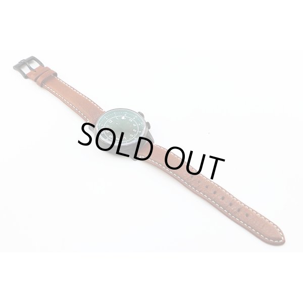 ブローバ　タイプＡ－１５　黒文字盤　革ベルト状態　表面