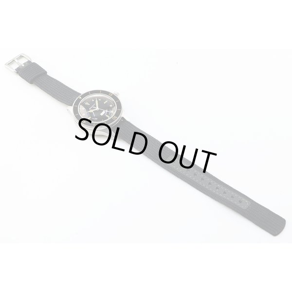 ブローバ　ミルシップ　Ｗ２１８１　サブマーシブル　黒文字盤　布ベルト状態　表面