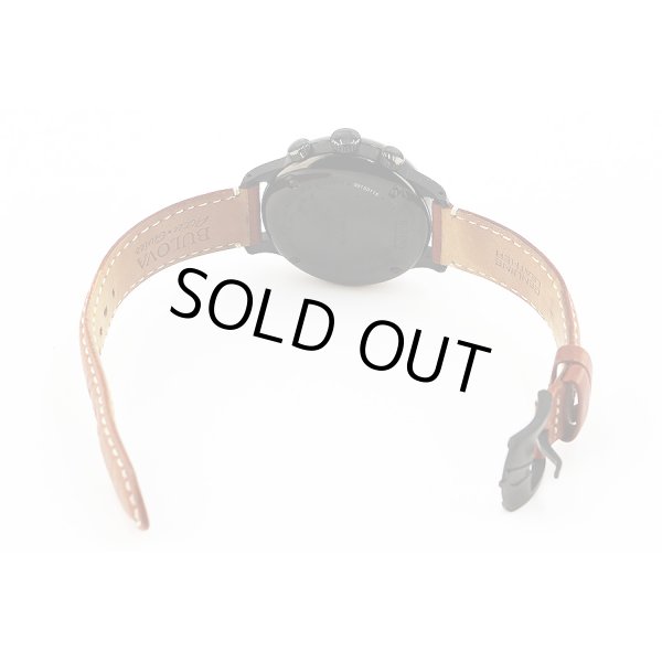 ブローバ　タイプＡ－１５　黒文字盤　革ベルト