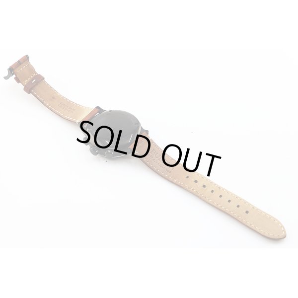 ブローバ　タイプＡ－１５　黒文字盤　革ベルト状態　裏面