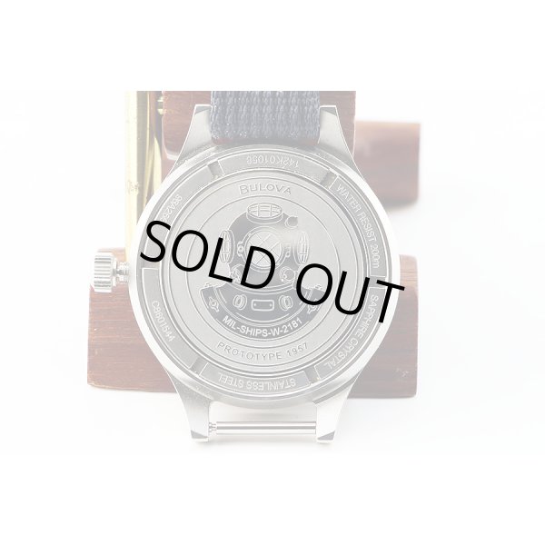 ブローバ　ミルシップ　Ｗ２１８１　サブマーシブル　黒文字盤　裏面拡大