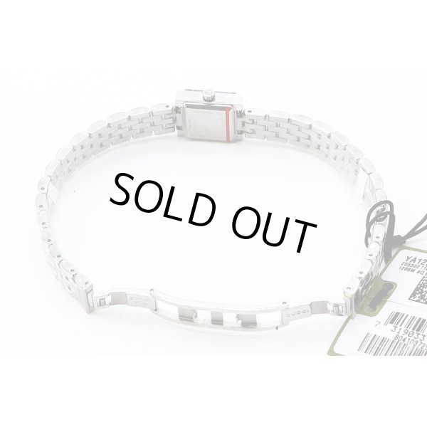 グッチ　Ｇフレームスクエア　ＹＡ１２８．５　黒文字盤　３Ｐ　ブレス