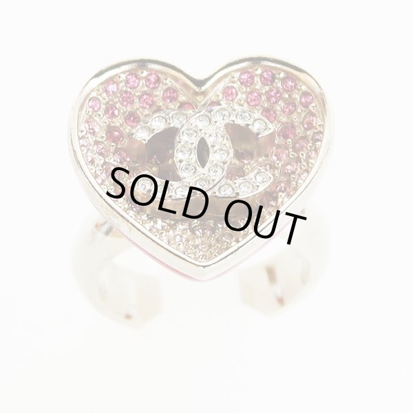 シャネル　ハートリング C23P ゴールド／ピンク