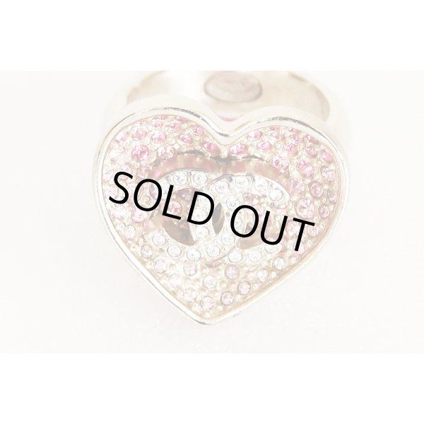 シャネル　ハートリング C23P ゴールド／ピンク　拡大