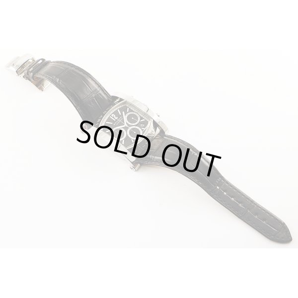 ブルガリ　アショーマ　クロノグラフ　ＡＡ４８ＳＣＨ　黒文字盤　革ベルト状態　表面