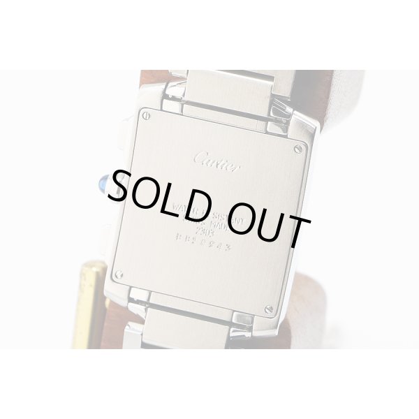 カルティエ　タンクフランセーズ　クロノリフレックス　白文字盤　裏面拡大