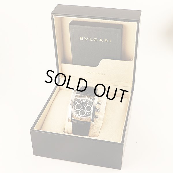 ブルガリ　アショーマ　クロノグラフ　ＡＡ４８ＳＣＨ　黒文字盤　箱