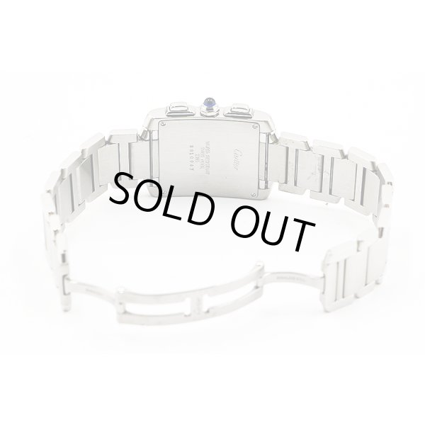 カルティエ　タンクフランセーズ　クロノリフレックス　白文字盤　ブレス