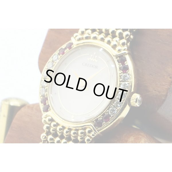 クレドール　２Ｆ７０－５９１０　シェル文字盤　ルビーＤベゼル　サイド拡大